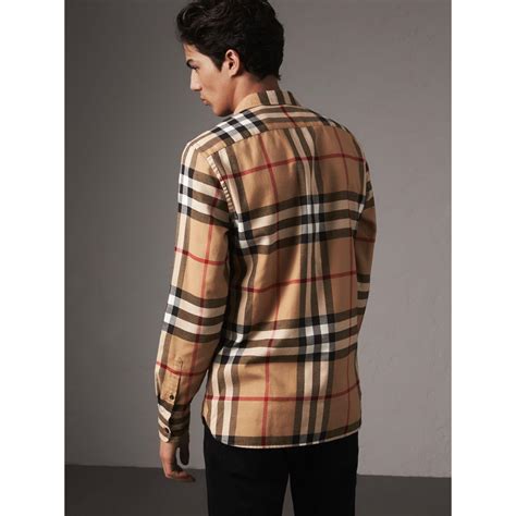 burberry flannel shirt men's